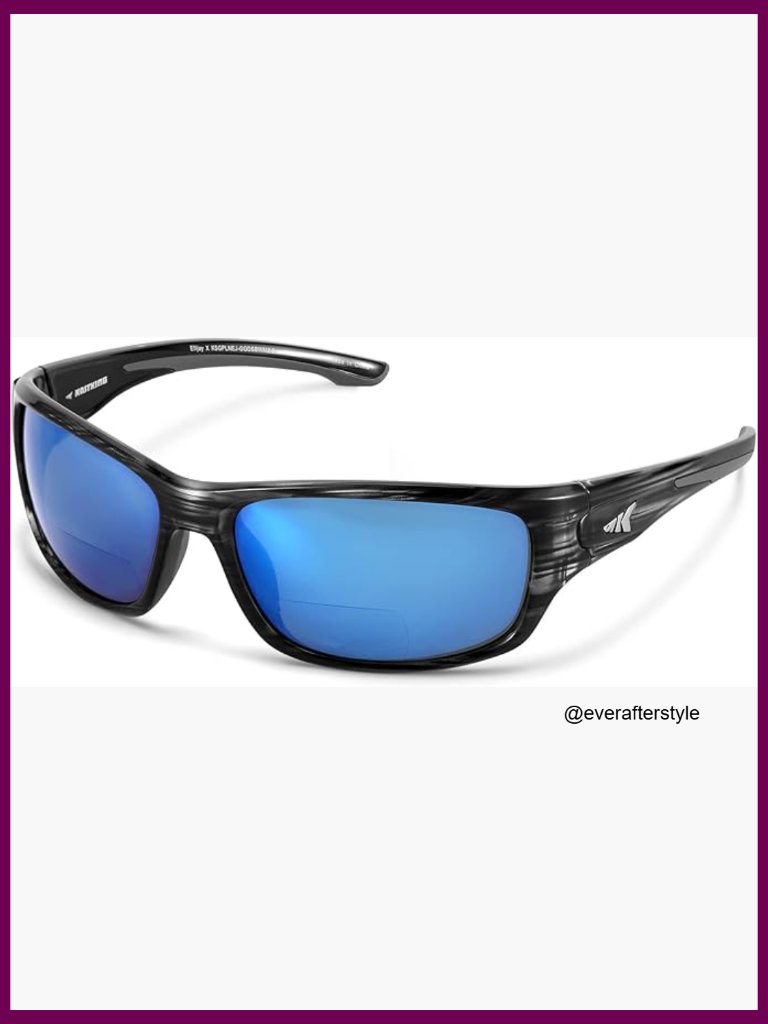 Bifocal Polarized Sunglasses, Grilamid Frame, Wrap Sport Readers